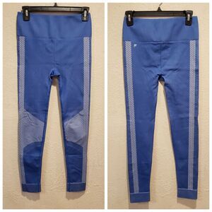 Fabletics High Waist Leggings Light Blue Yoga Athletic Running Women's Sz Med